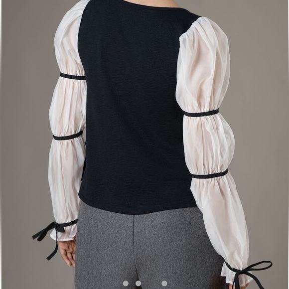 Anthropologie Maeve Balloon-Sleeve Top - Picture 3 of 5